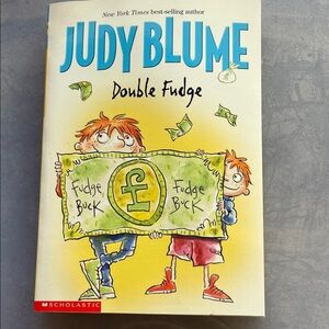 Scholastic Double Fudge Book - Blue and Red Cover